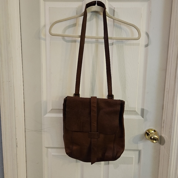 Duluth Trading Lifetime Leather Convertible Backpack Shoulder Bag Brown - Picture 3 of 13